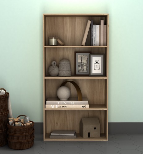Tier wide wooden bookcase - tier,