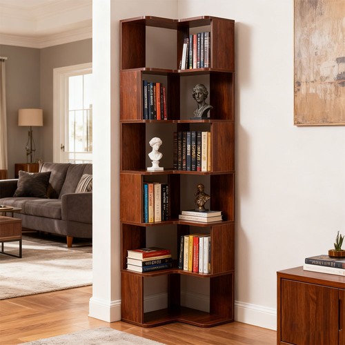 Tall corner bookcase - tall,