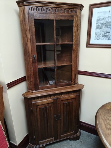 Oak tall glazed corner - glazed, unit