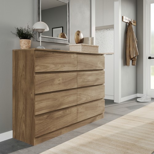 Wide wooden chest drawers - wooden,
