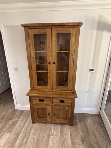 Oak dresser display cabinet - dresser,