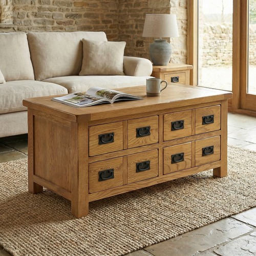 Coffee table rustic oak - coffee,