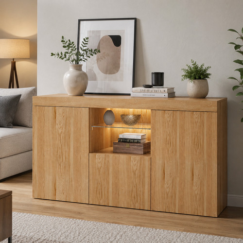 Sideboard cabinet oak doors - sideboard,