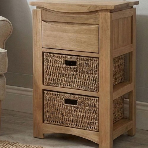 Solid oak small console - oak, table