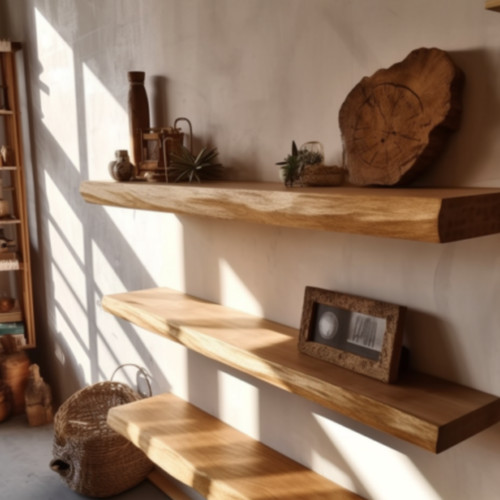 Handmade oak floating solid - floating,
