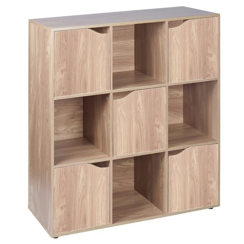 Cube oak modular - oak, bookcase