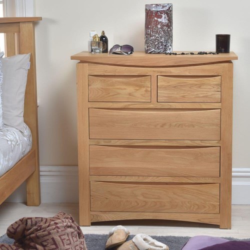 Solid oak over - over, chest