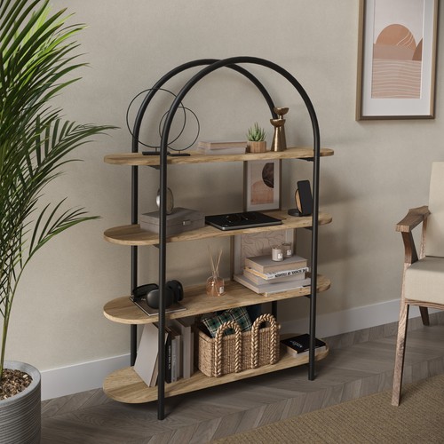 Tier wooden shelving - 4, arched