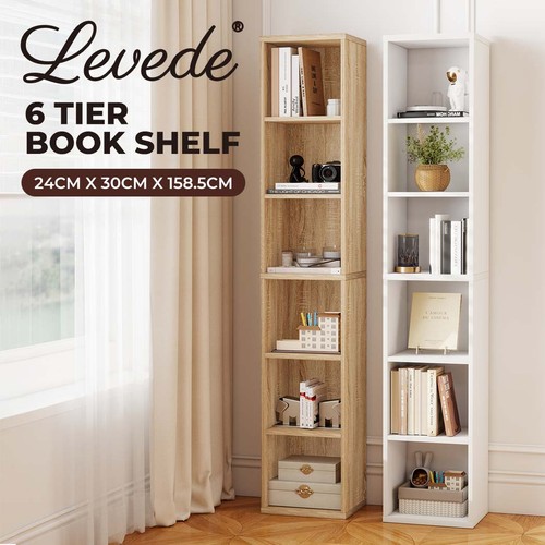 Levede narrow tall bookcase - bookcase, 6