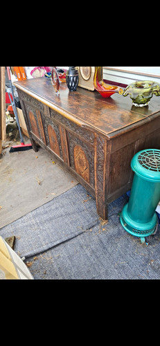 Antique carved oak - carved,