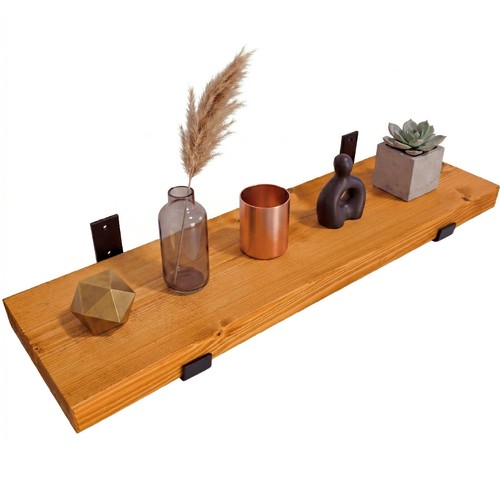 Wooden board wall shelf - wooden,